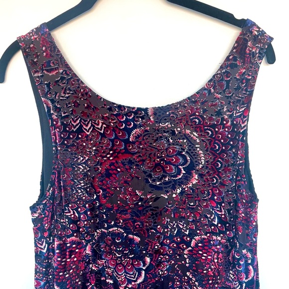 Velvet Burnout Mini Dress - Picture 2 of 4